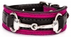 Pink Suede/Black Leather Silver Bit