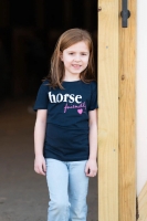 Girls Short Sleeve Tshirt, Horse Friendly